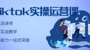 TikTok实操运营课，手把手账号实战，适合零基础Tiktok新人-课服务