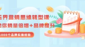 无界营销思维转型课：1000个品牌实操经验，助你销量倍增-课服务