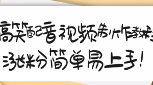 1200万粉丝博主亲授：搞笑配音视频制作，简单易上手，亲测10天2W+粉丝-课服务