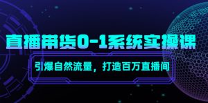 直播带货0-1系统实操课，引爆自然流量，打造百万直播间！-课服务