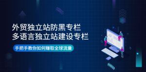 外贸独立站防黑专栏+多语言独立站建设专栏，手把手教你如何赚取全球流量-课服务