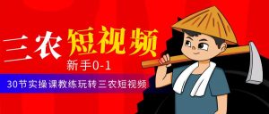 三农短视频从0~1运营课：30节实操课教练玩转三农短视频-课服务