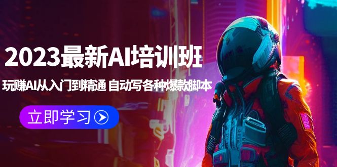 2023最新AI培训班：玩赚AI从入门到精通 自动写各种爆款脚本-课服务