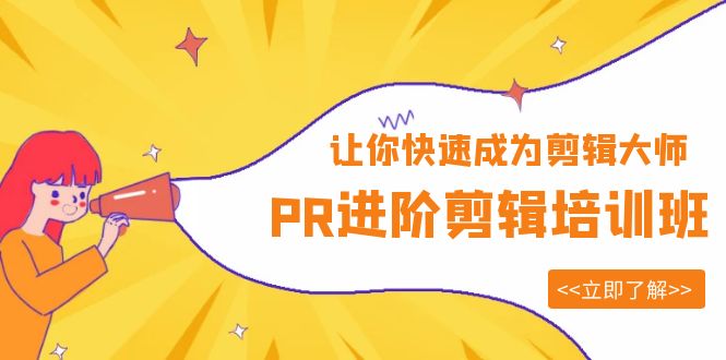 PR进阶剪辑培训班，让你快速成为剪辑大师 12节视频课程+素材！-课服务