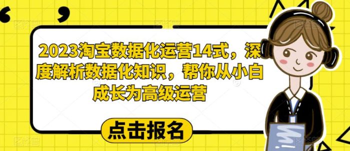 2023淘宝数据化-运营 14式，深度解析数据化知识，帮你从小白成长为高级运营-课服务